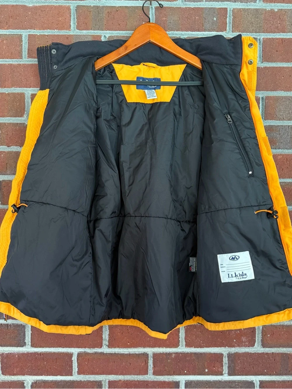 L.L. Bean VTG Yellow and Black Kids Winter Jacket